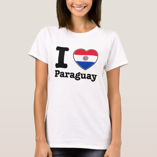 私は私のParaguayanを愛します Tシャツ (正面)