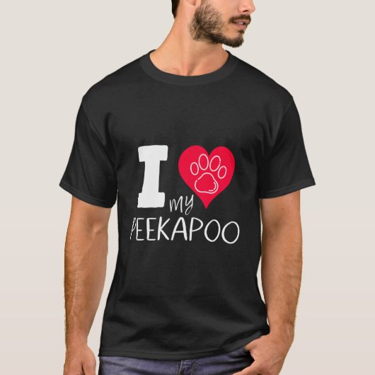 私は私のPeekapoo愛Iハート私のPeekapoo Pekingese P Tシャツ (正面)