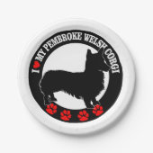 私は私のPembrokeウェルシュコーギー紙プレート ペーパープレート (正面)