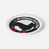 私は私のPembrokeウェルシュコーギー紙プレート ペーパープレート (アングル)