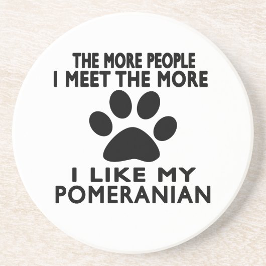私は私のPomeranian.を好みます コースター (正面)