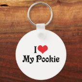 私は私のpookieが大好き キーホルダー (正面)