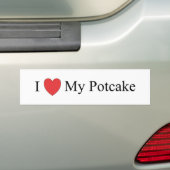 私は私のPotcakeを愛します バンパーステッカー (車上)