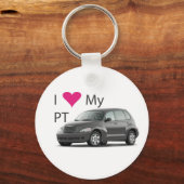 私は私のPTを愛する（グレー） キーホルダー (正面)