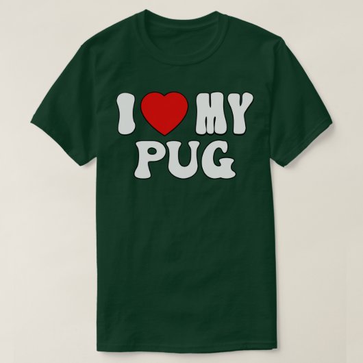 私は私のpug愛の愛の犬のオーナーギフトのためにpug恋人1 tシャツ (デザイン正面)