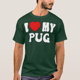 私は私のpug愛の愛の犬のオーナーギフトのためにpug恋人1 tシャツ