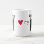 私は私のPumiを愛します コーヒーマグカップ (中央)