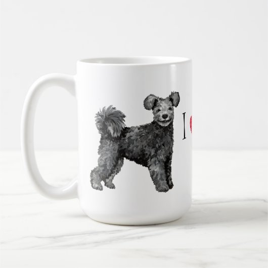 私は私のPumiを愛します コーヒーマグカップ (左)
