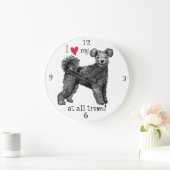 私は私のPumiを愛します ラージ壁時計 (ホーム)