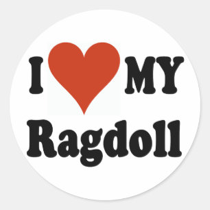 私は私のRagdoll猫の商品を愛します ラウンドシール