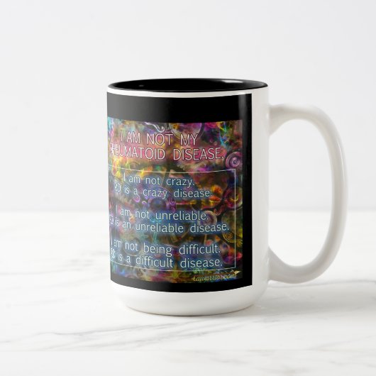 私は私のrheumatoid病気のマグではないです ツートーンマグカップ (右)