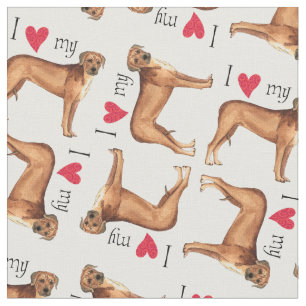 私は私のRhodesian Ridgebackを愛します ファブリック