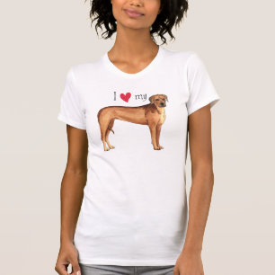 私は私のRhodesian Ridgebackを愛します Tシャツ