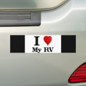 私は私のRVを愛します バンパーステッカー (車上)