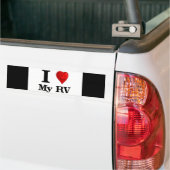 私は私のRVを愛します バンパーステッカー (トラック上)