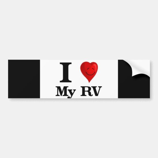 私は私のRVを愛します バンパーステッカー (正面)