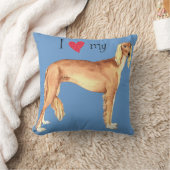 私は私のSalukiを愛します クッション (ブランケット)