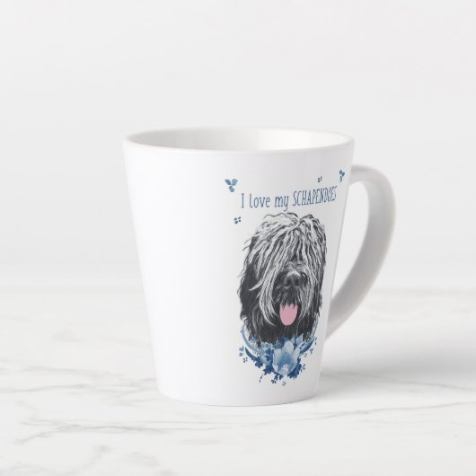 私は私のSchapendoesコーヒーマグのポスタートートバッグP大好き カフェラテマグ (右アングル)