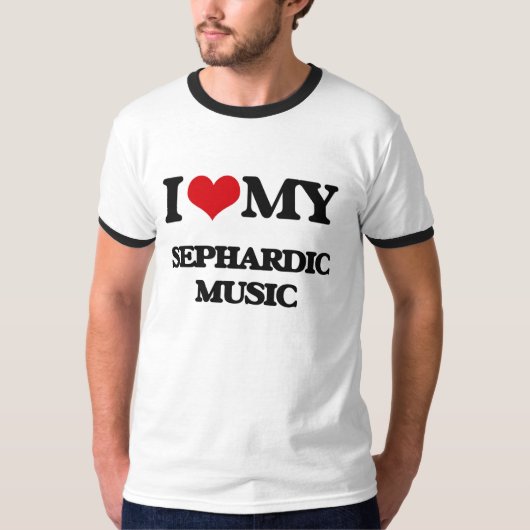 私は私のSEPHARDIC音楽を愛します Tシャツ (正面)