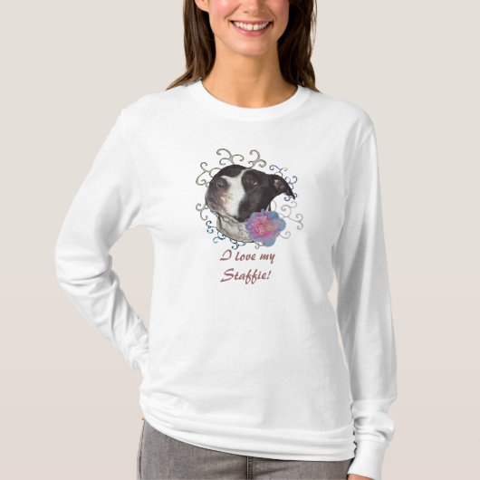 私は私のStaffieを愛します! Tシャツ (正面)