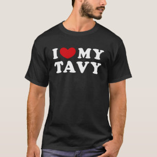 私は私のTavyを愛し、私はハート私のTavyプルオーバーフード付きスウェットシャツ Tシャツ