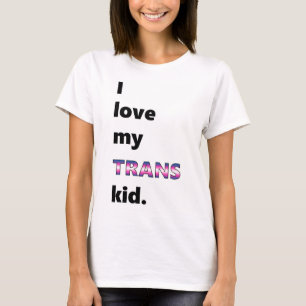 私は私のTRANSの子供のTシャツを愛します Tシャツ