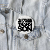 "私は私のTRANSの息子の誇りを持った"ピンです 缶バッジ (インサイチュ)