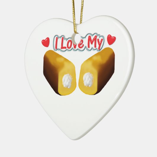私は私のTwinkiesのクリスマスのオーナメントを愛します セラミックオーナメント (左)