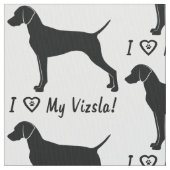 私は私のVizslaを愛します! ファブリック (クローズアップ)