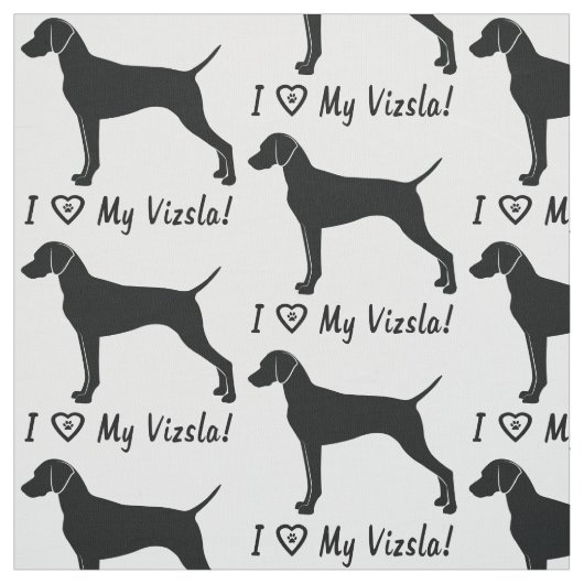私は私のVizslaを愛します! ファブリック (見本)