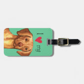 私は私のVizslaを愛します ラゲッジタグ (正面横)