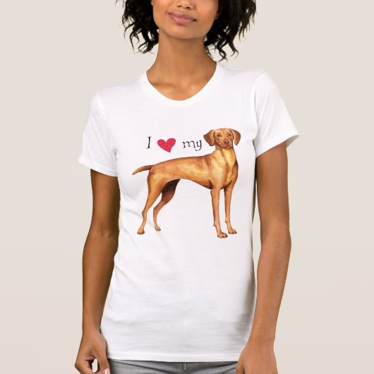 私は私のVizslaを愛します Tシャツ (正面)