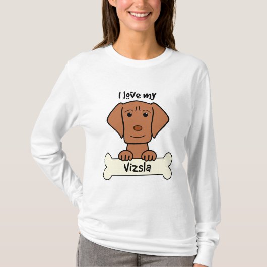私は私のVizslaを愛します Tシャツ (正面)