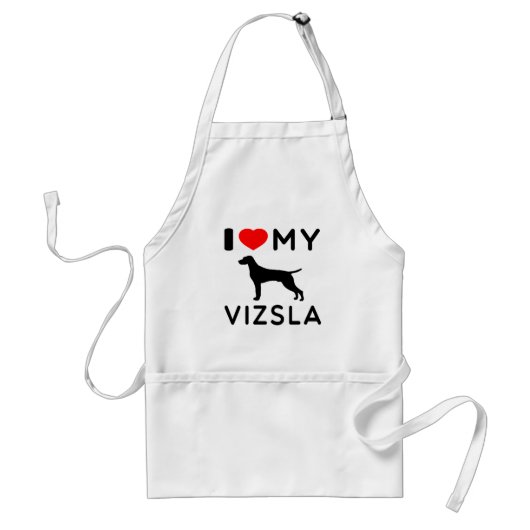 私は私のVizsla.を愛します スタンダードエプロン (正面)