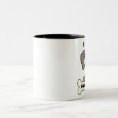 私は私のWeimaranerを愛します ツートーンマグカップ (中央)