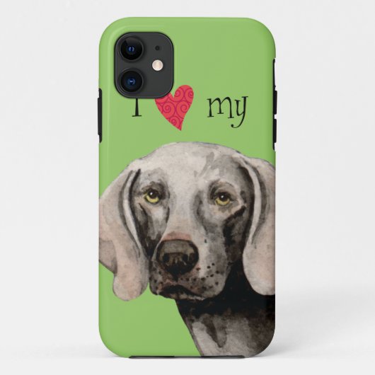 私は私のWeimaranerを愛します Case-Mate iPhoneケース (裏面)