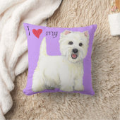 私は私のWestieを愛します クッション (ブランケット)