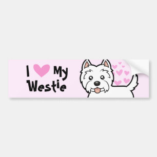 私は私のWestieを愛します バンパーステッカー