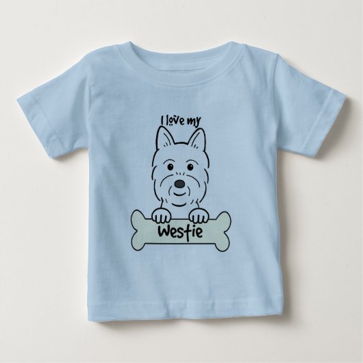 私は私のWestieを愛します ベビーTシャツ (正面)