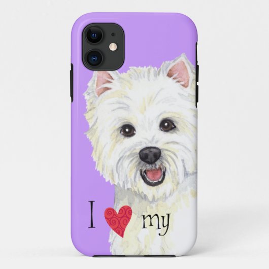 私は私のWestieを愛します Case-Mate iPhoneケース (裏面)
