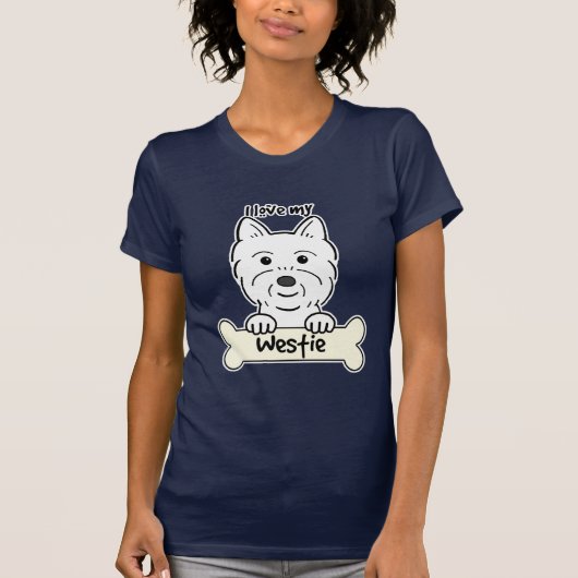 私は私のWestieを愛します Tシャツ (正面)
