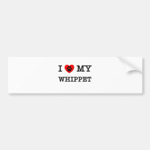 私は私のWHIPPETを愛します バンパーステッカー