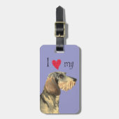 私は私のWirehairedダックスフントを愛します ラゲッジタグ (正面縦)