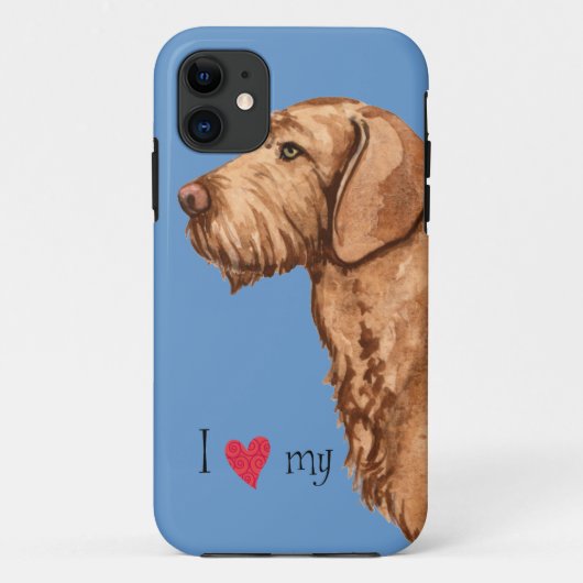 私は私のWirehaired Vizslaを愛します Case-Mate iPhoneケース (裏面)