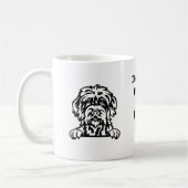 私は私のWIREHED DACHSHUND犬の名前Paw Printが大好き コーヒーマグカップ (左)