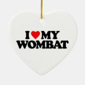 私は私のWOMBATを愛します セラミックオーナメント (裏面)