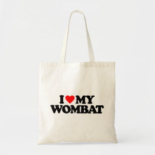 私は私のWOMBATを愛します トートバッグ