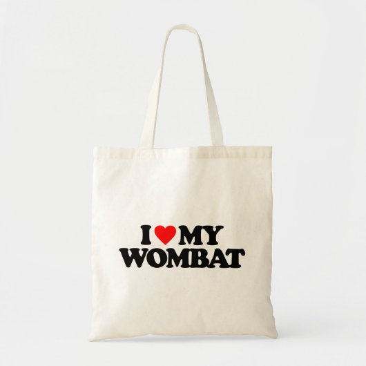 私は私のWOMBATを愛します トートバッグ (正面)