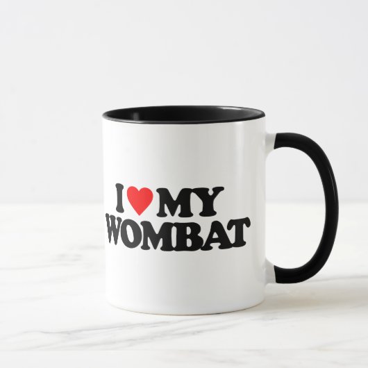 私は私のWOMBATを愛します マグカップ (右)