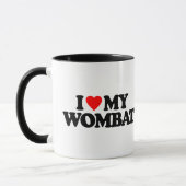 私は私のWOMBATを愛します マグカップ (左)
